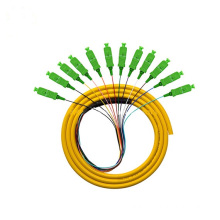 Manufacturing 12 Core SC/APC pigtail cable  Single Mode optical fiber pigtail